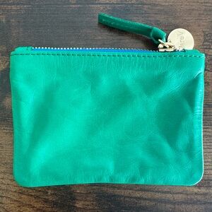 Clare V Coin Pouch - Color: Emerald Italian Nappa